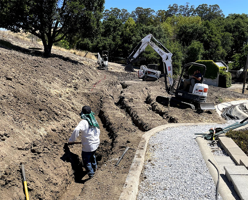 Trenching job in San Mateo, CA